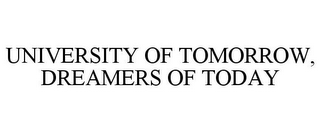 UNIVERSITY OF TOMORROW, DREAMERS OF TODAY