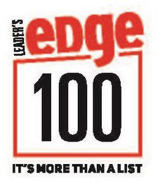 LEADER'S EDGE 100 IT'S MORE THAN A LIST