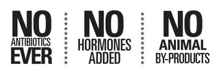 NO ANTIBIOTICS EVER NO HORMONES ADDED NO ANIMAL BY-PRODUCTS