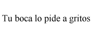 TU BOCA LO PIDE A GRITOS