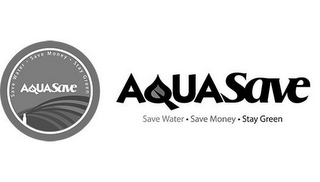 AQUASAVE SAVE WATER SAVE MONEY STAY GREEN