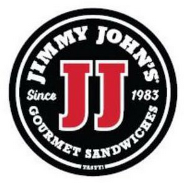 JIMMY JOHN'S JJ SINCE 1983 GOURMET SANDWICHES TASTY!