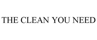 THE CLEAN YOU NEED