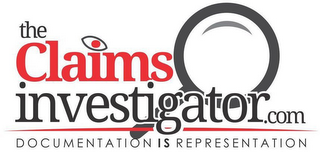 THE CLAIMS INVESTIGATOR.COM DOCUMENTATION IS REPRESENTATION