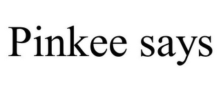 PINKEE SAYS