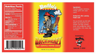 BUFFO'S BACKDRAFT HOT CHIPOTLE PEPPER SAUCE