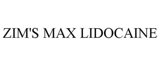 ZIM'S MAX LIDOCAINE