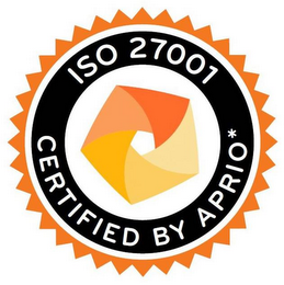 ISO 27001 CERTIFIED BY APRIO*