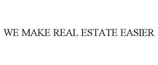 WE MAKE REAL ESTATE EASIER