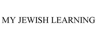 MY JEWISH LEARNING