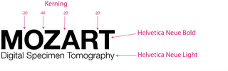 MOZART DIGITAL SPECIMEN TOMOGRAPHY MOZART DIGITAL SPECIMEN TOMOGRAPHY KERNING HELVETICA NEUE BOLD HELVETICA NEUE LIGHT