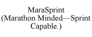 MARASPRINT (MARATHON MINDED-SPRINT CAPABLE.)