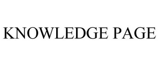 KNOWLEDGE PAGE