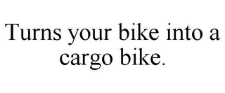 TURNS YOUR BIKE INTO A CARGO BIKE.