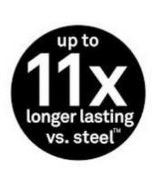 UP TO 11X LONGER LASTING VS. STEEL