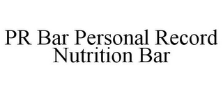 PR BAR PERSONAL RECORD NUTRITION BAR