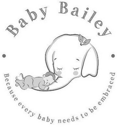 BABY BAILEY BECAUSE EVERY BABY NEEDS TOBE EMBRACED