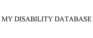 MY DISABILITY DATABASE