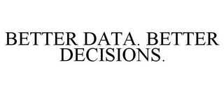 BETTER DATA. BETTER DECISIONS.