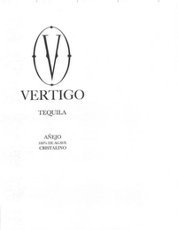 V VERTIGO TEQUILA ANEJO 100% DE AGAVE CRISTALINO