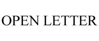 OPEN LETTER