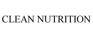 CLEAN NUTRITION