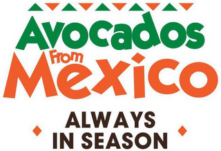 AVOCADOS FROM MEXICO ALWAYS IN SEASON