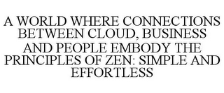 A WORLD WHERE CONNECTIONS BETWEEN CLOUD, BUSINESS AND PEOPLE EMBODY THE PRINCIPLES OF ZEN: SIMPLE AND EFFORTLESS