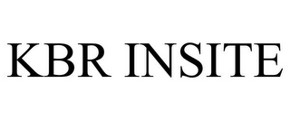 KBR INSITE