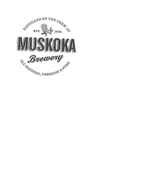 DISTILLED BY THE CREW AT MUSKOKA BREWERY ALL NATURAL, PREMIUM & PURE EST 1996