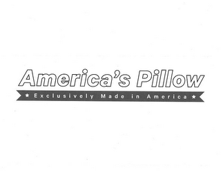 AMERICA'S PILLOW EXCLUSIVELY MADE IN AMERICA