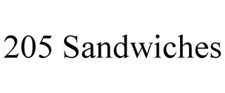 205 SANDWICHES