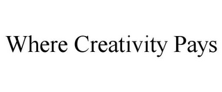 WHERE CREATIVITY PAYS