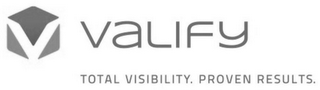 V VALIFY TOTAL VISIBILITY. PROVEN RESULTS.