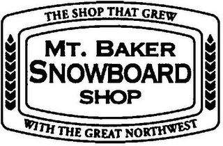 MT. BAKER SNOWBOARD SHOP THE SHOP THAT GREW WITH THE GREAT NORTHWEST