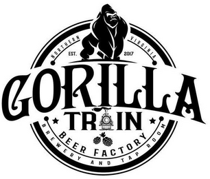 GORILLA TRAIN BEER FACTORY NORTHERN VIRGINIA BREWERY AND TAP ROOM EST. 2017