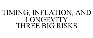 TIMING, INFLATION, AND LONGEVITY THREE BIG RISKS