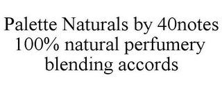 PALETTE NATURALS BY 40NOTES 100% NATURAL PERFUMERY BLENDING ACCORDS