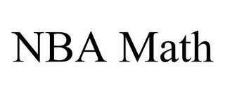 NBA MATH