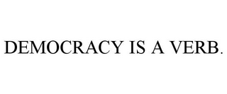 DEMOCRACY IS A VERB.