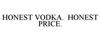 HONEST VODKA. HONEST PRICE.