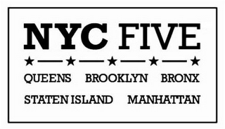 NYC FIVE QUEENS BROOKLYN BRONX STATEN ISLAND MANHATTAN