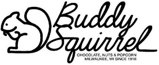 BUDDY SQUIRREL CHOCOLATE, NUTS & POPCORN MILWAUKEE, WI SINCE 1916