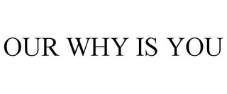 OUR WHY IS YOU