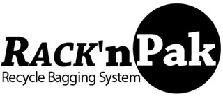 RACK'NPAK RECYCLE BAGGING SYSTEM