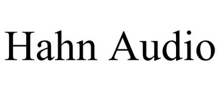 HAHN AUDIO