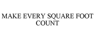 MAKE EVERY SQUARE FOOT COUNT