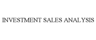 INVESTMENT SALES ANALYSIS