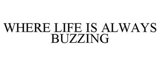 WHERE LIFE IS ALWAYS BUZZING