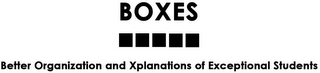BOXES BETTER ORGANIZATION AND XPLANATIONS OF EXCEPTIONAL STUDENTS